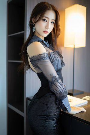 商务旅行中戴绿帽子的女老板同房